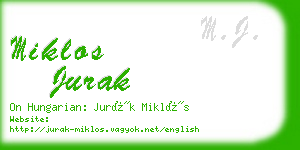 miklos jurak business card